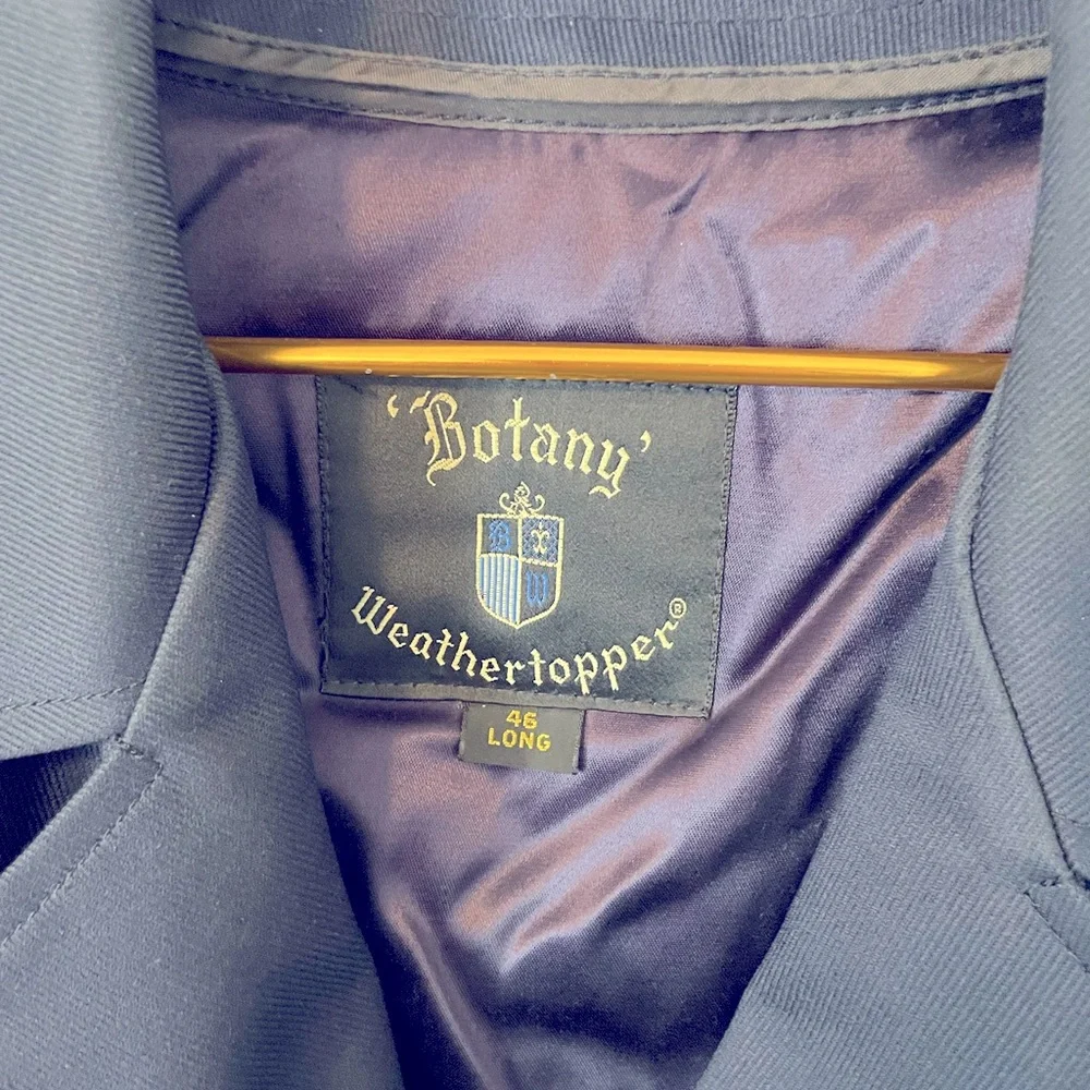 Vintage Botany Weather Topper Dark Blue Coat Size 46‎ Long